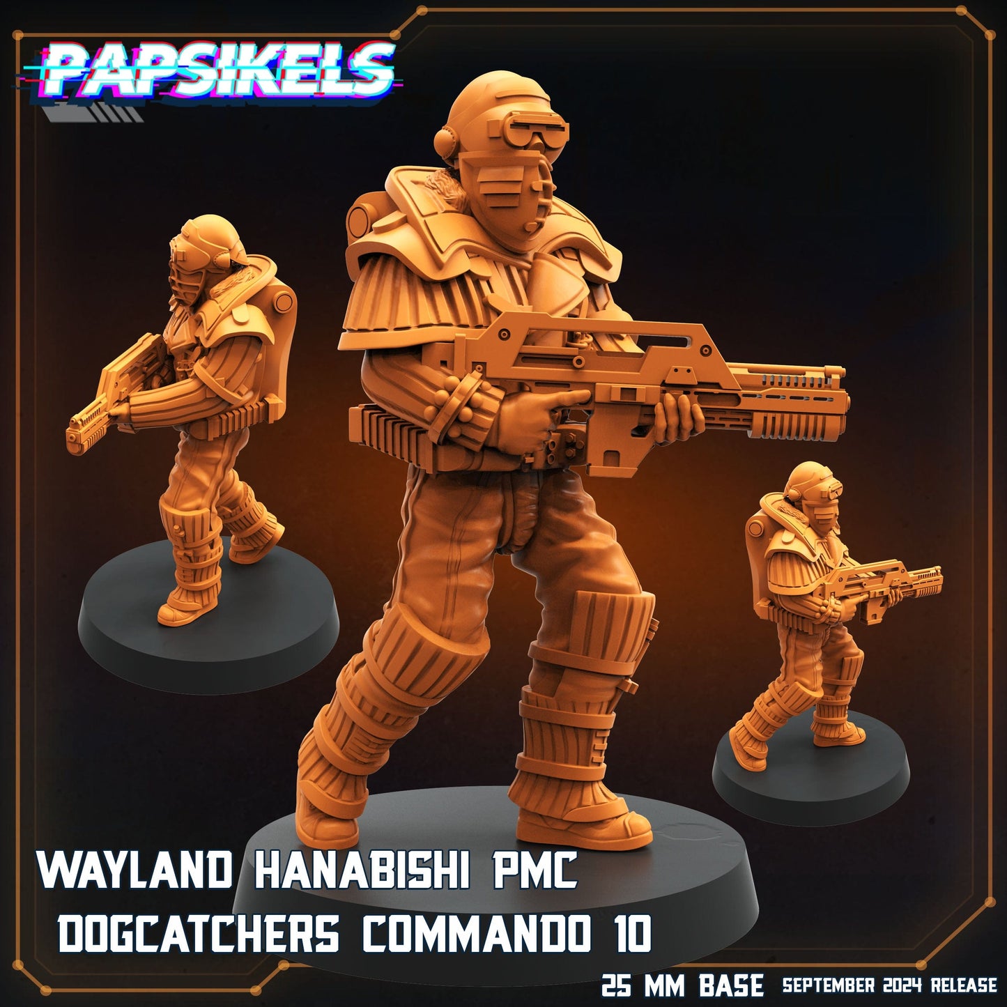 3D Printed Papsikels Wayland Hanabishi Pmc Dogcatcher Commandos Set SEPTEMBER 2024 SCIFI 28mm 32mm - 3D Printing Boss