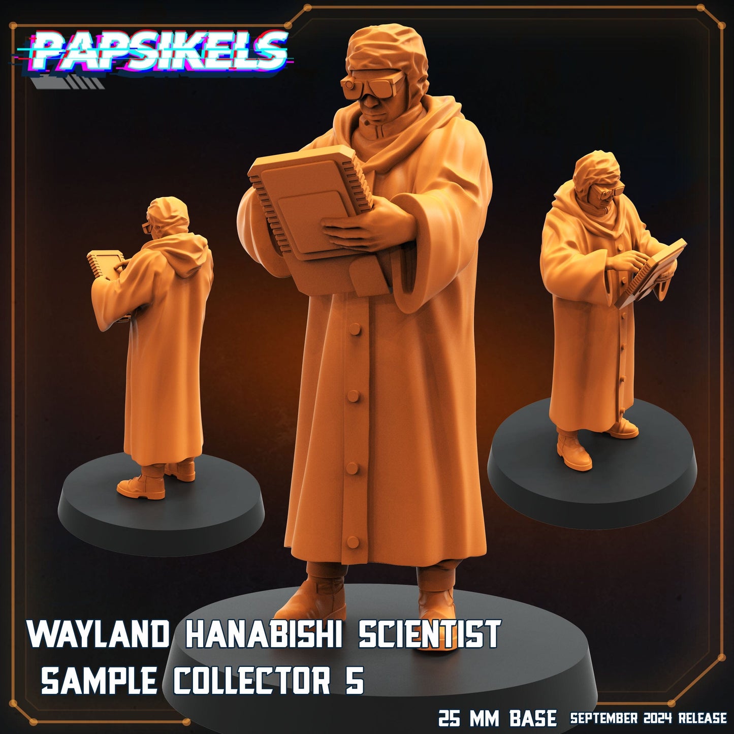 3D Printed Papsikels Wayland Hanabishi Scientist Sample Collectors Set SEPTEMBER 2024 SCIFI 28mm 32mm - 3D Printing Boss