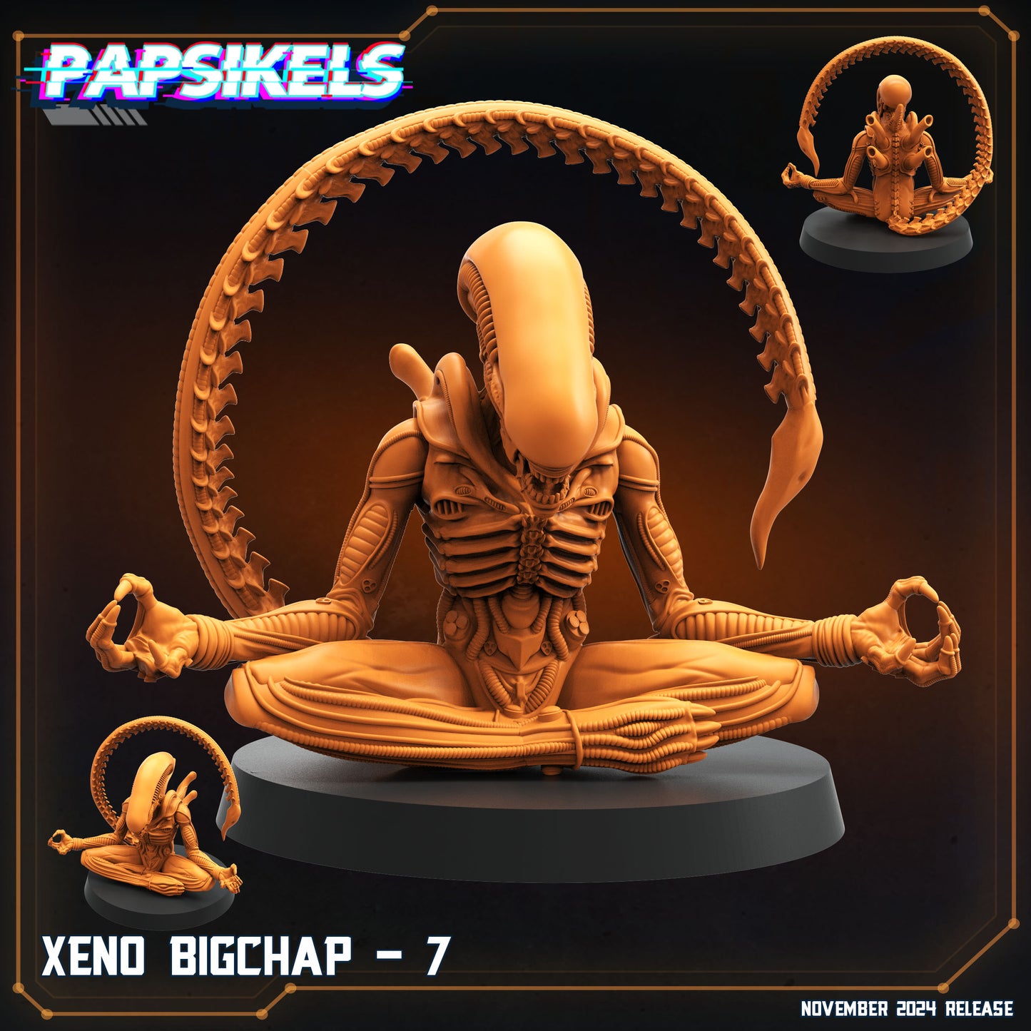 3D Printed Papsikels Xeno Bigchap Nov 2024 Scifi 28mm 32mm - 3D Printing Boss