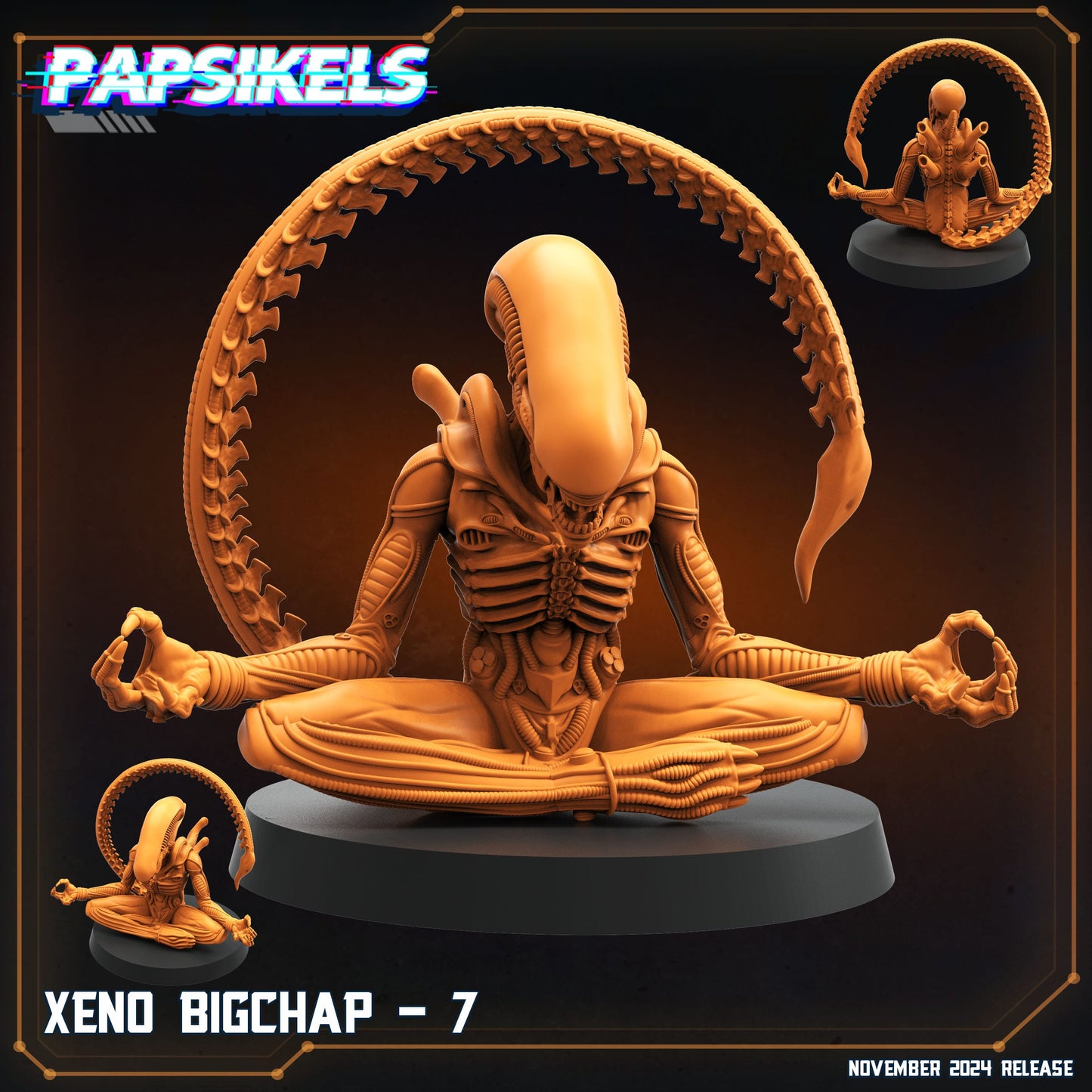 3D Printed Papsikels Xeno Bigchap Nov 2024 Scifi 28mm 32mm - 3D Printing Boss