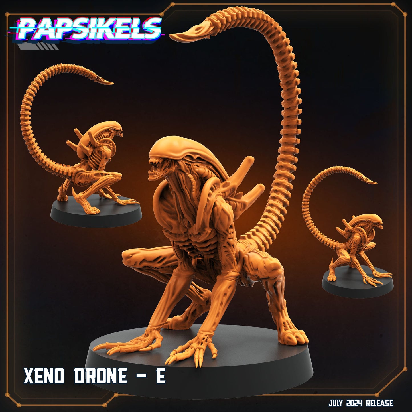 3D Printed Papsikels Xeno Drone Set July 2024 Scifi 28mm 32mm - 3D Printing Boss