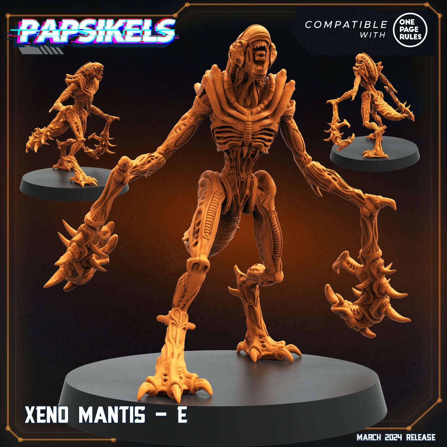 3D Printed Papsikels Xeno Mantis Set 28mm 32mm - 3D Printing Boss