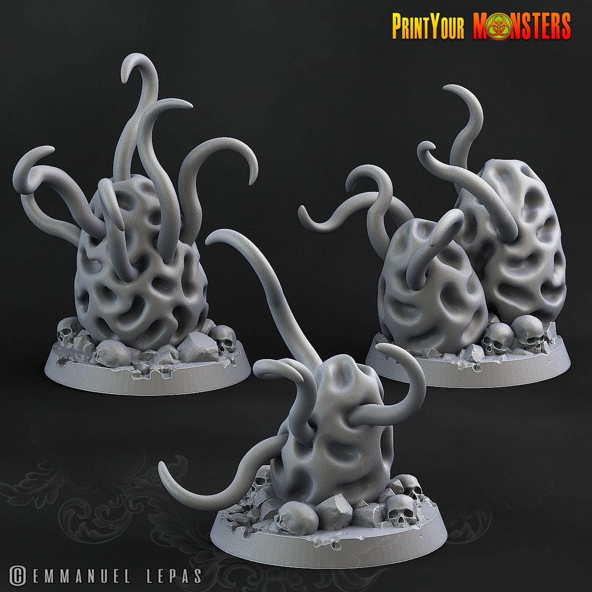 3D Printed Print Your Monster Mushroom Tentacles The Lost Mushrooms 28mm - 32mm D&D Wargaming - 3D Printing Boss