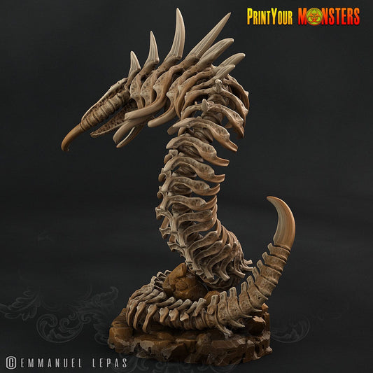 3D Printed Print Your Monster The Ancient Bones Pack - Giant Bones Serpent 28mm 32mm D&D - 3D Printing Boss
