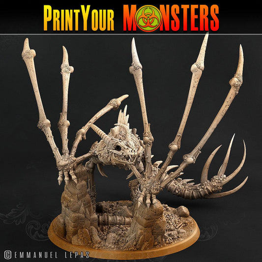 3D Printed Print Your Monsters Bones Dragon Land of Bones Set 28mm - 32mm D&D Wargaming - 3D Printing Boss