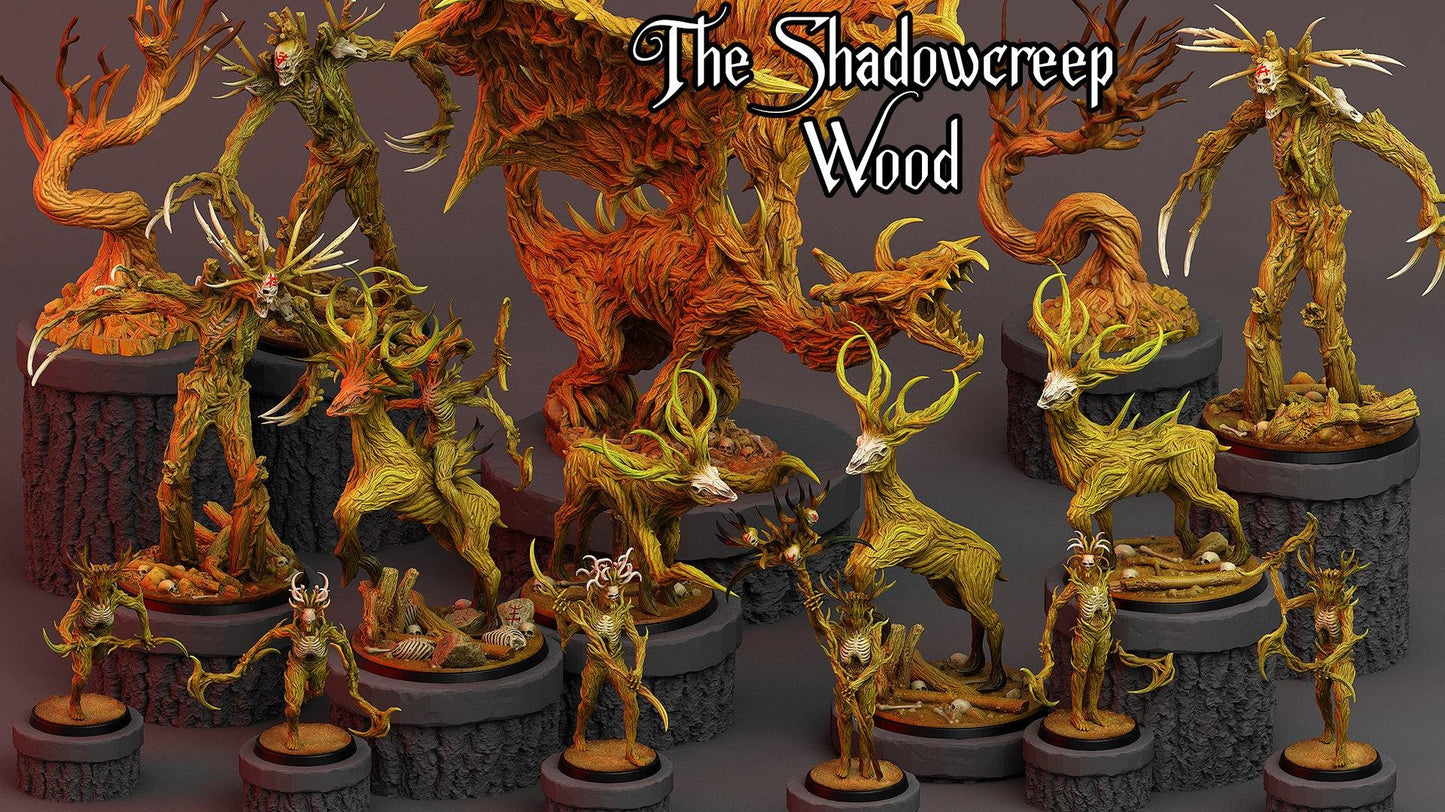 3D Printed Print Your Monsters Dark Tree Men The Shadowcreep Wood Set 28mm - 32mm D&D Wargaming - 3D Printing Boss