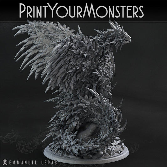 3D Printed Print Your Monsters Hoarfrost Dragon The Wrath of Gloomrime Monsters Part I Set 28mm - 32mm D&D Wargaming - 3D Printing Boss