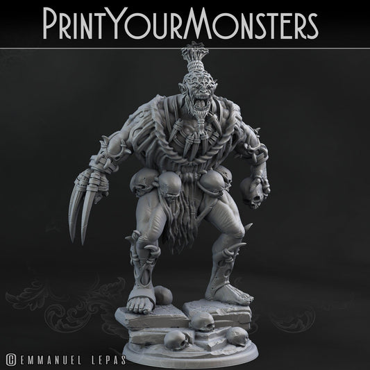 3D Printed Print Your Monsters Orc Warrior 4 Desert Orcs Set 28mm - 32mm D&D Wargaming - 3D Printing Boss