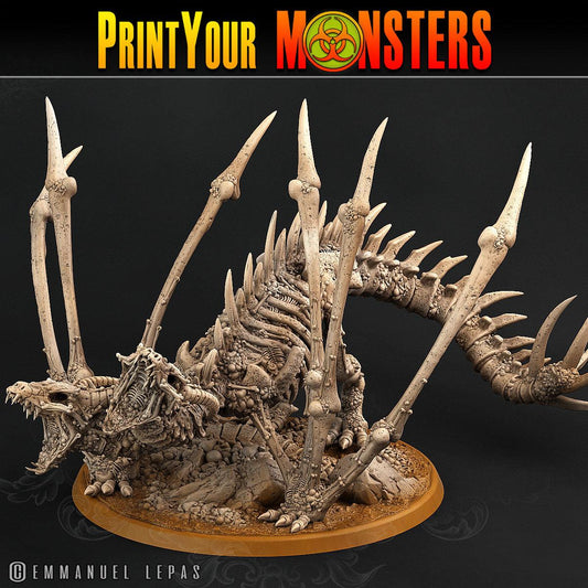 3D Printed Print Your Monsters Screaming Bone Dragon Land of Bones Set 28mm - 32mm D&D Wargaming - 3D Printing Boss