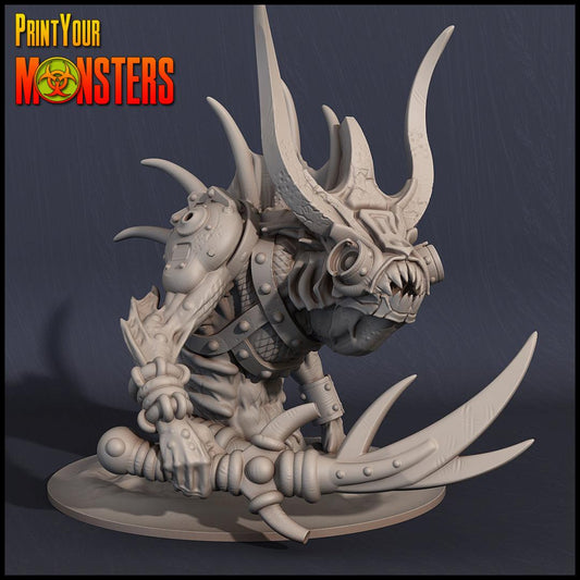 3D Printed Print your Monster Fishmen 28 32mm D&D - 3D Printing Boss