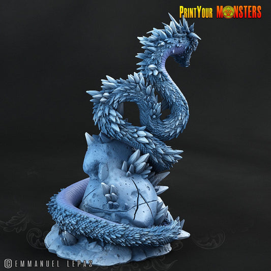 3D Printed Print your Monster Frost Shard Goblins - Glacialfang the Behemoth Serpentc 28 32mm D&D - 3D Printing Boss