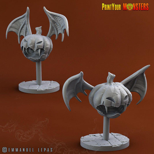 3D Printed Print your Monster Pumpkin Bats Pumpkins From Hell 28 32mm D&D - 3D Printing Boss