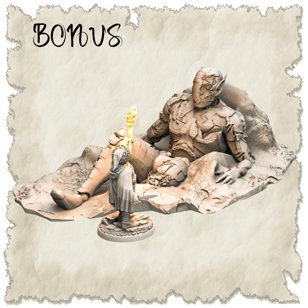 3D Printed SAWANT3D Abandoned Base of Space Elves Set 28 32mm Ragnarok d&d - 3D Printing Boss