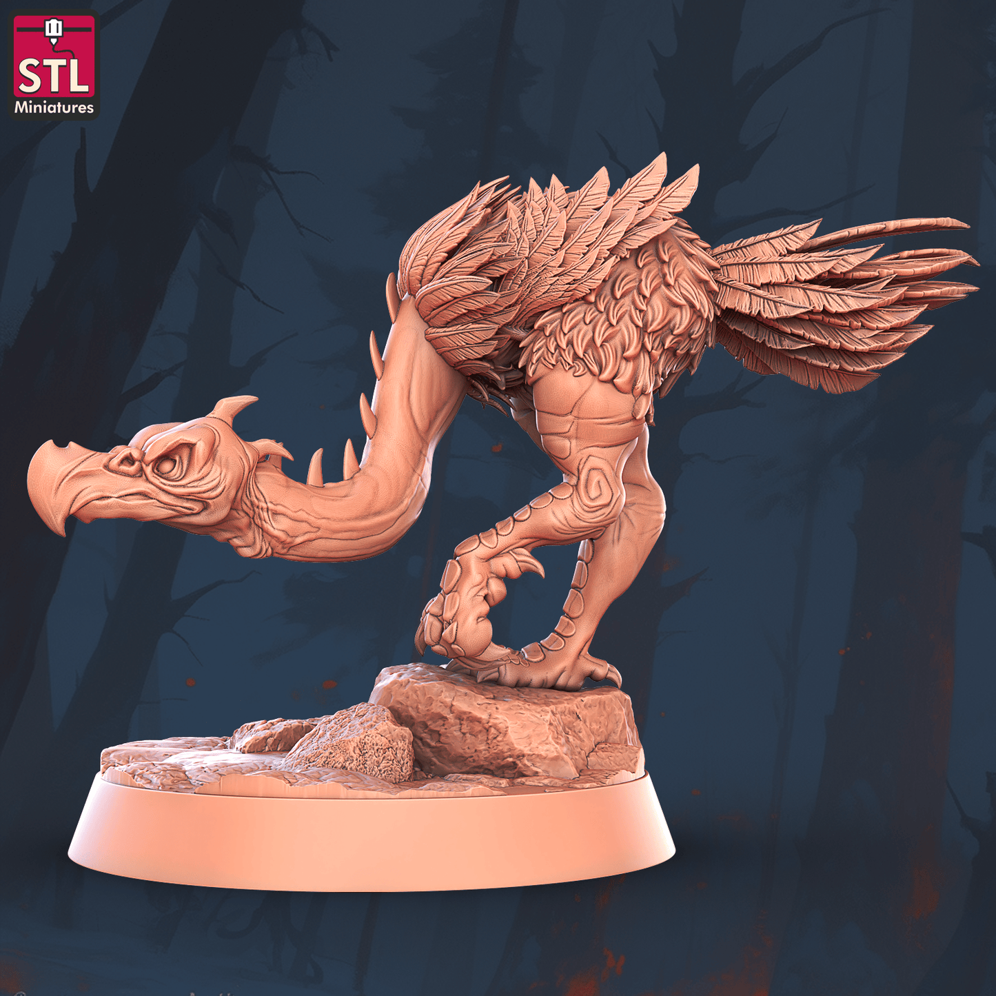 3D Printed STL Miniatures Acrisbird Set 28 - 32mm War Gaming D&D - 3D Printing Boss
