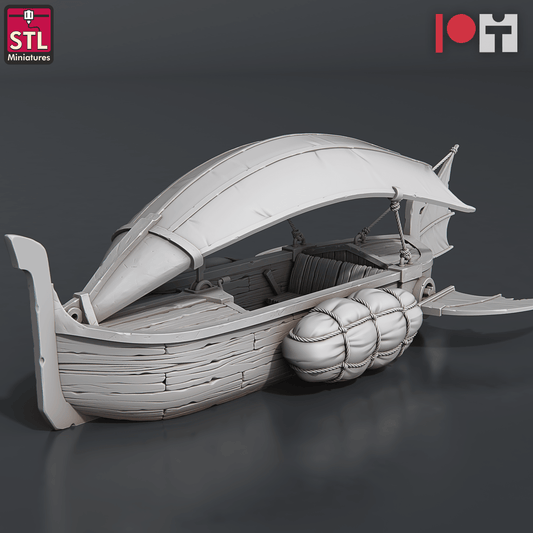 3D Printed STL Miniatures Airship Crew Set 28 - 32mm War Gaming D&D - 3D Printing Boss