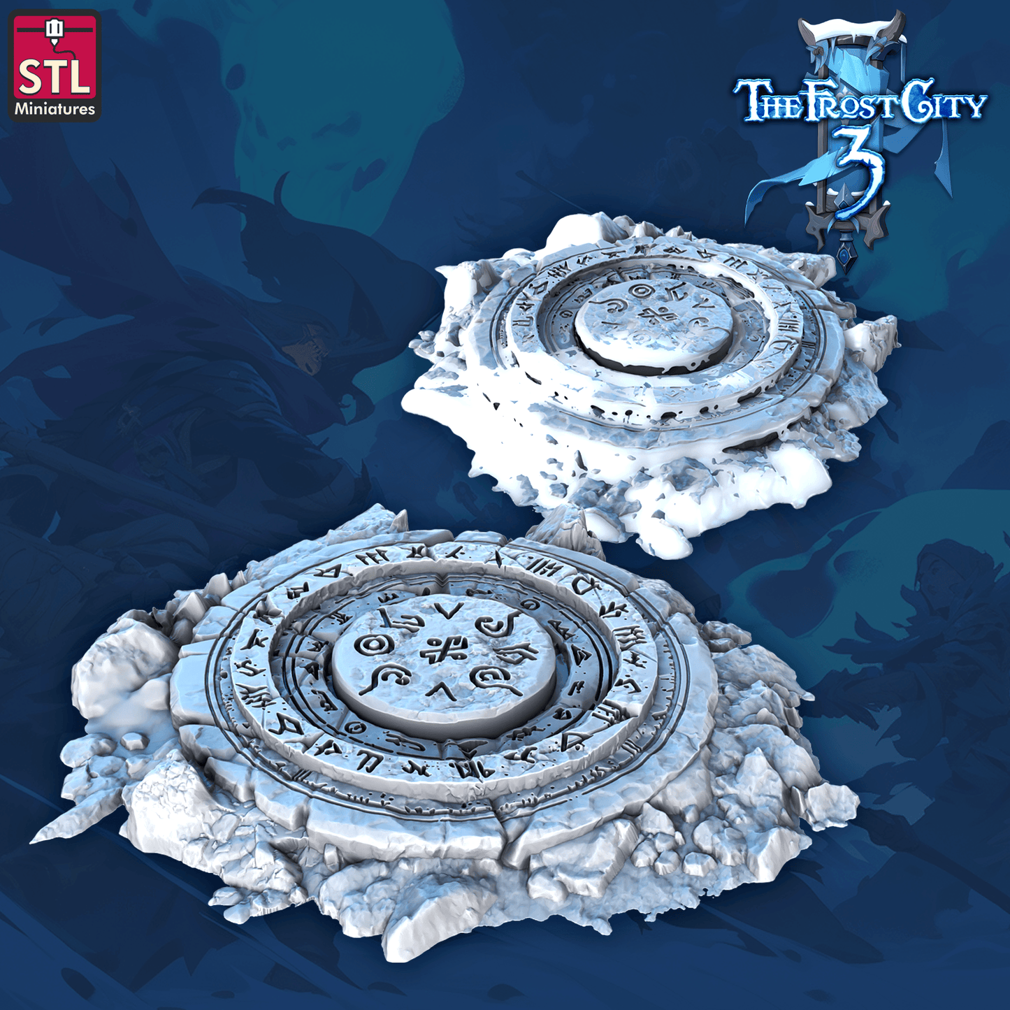 3D Printed STL Miniatures Arcane Disc Core Props The Frost City 3 28 - 32mm War Gaming D&D - 3D Printing Boss