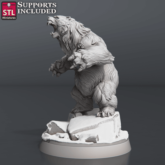 3D Printed STL Miniatures Bears Set 28 - 32mm War Gaming D&D - 3D Printing Boss