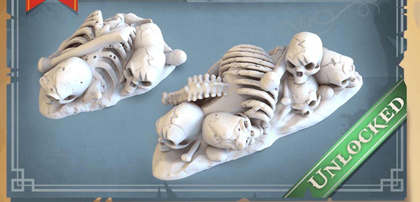 3D Printed STL Miniatures Bone Piles 28 - 32mm War Gaming D&D - 3D Printing Boss