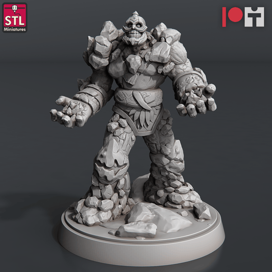 3D Printed STL Miniatures Coal Golems 28 - 32mm War Gaming D&D - 3D Printing Boss