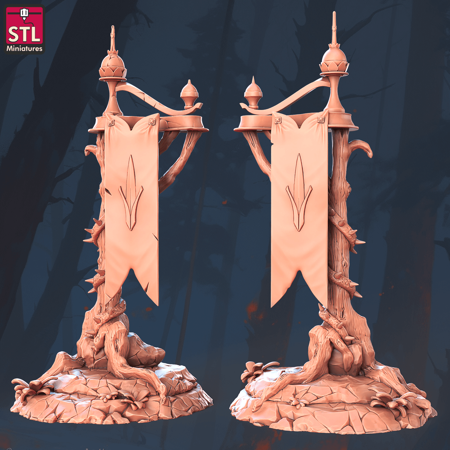 3D Printed STL Miniatures Elf Camp Set 28 - 32mm War Gaming D&D - 3D Printing Boss