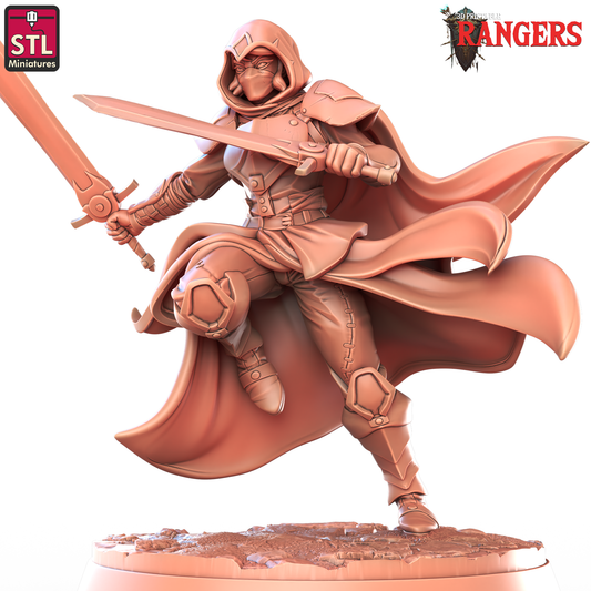 3D Printed STL Miniatures Elf Female Ranger A Rangers 28 - 32mm War Gaming D&D - 3D Printing Boss