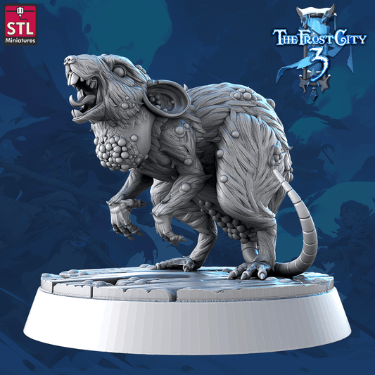 3D Printed STL Miniatures Envenomed Rat Set Core Characters The Frost City 3 28 - 32mm War Gaming D&D - 3D Printing Boss