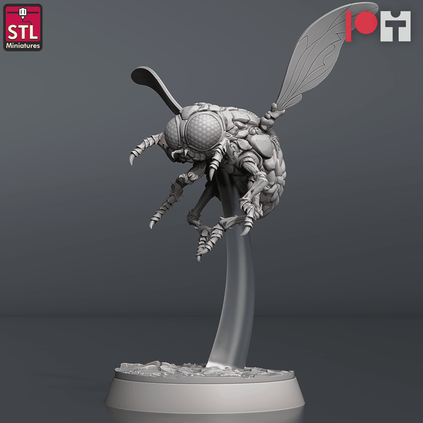 3D Printed STL Miniatures Giant Flies Set 28 - 32mm War Gaming D&D - 3D Printing Boss