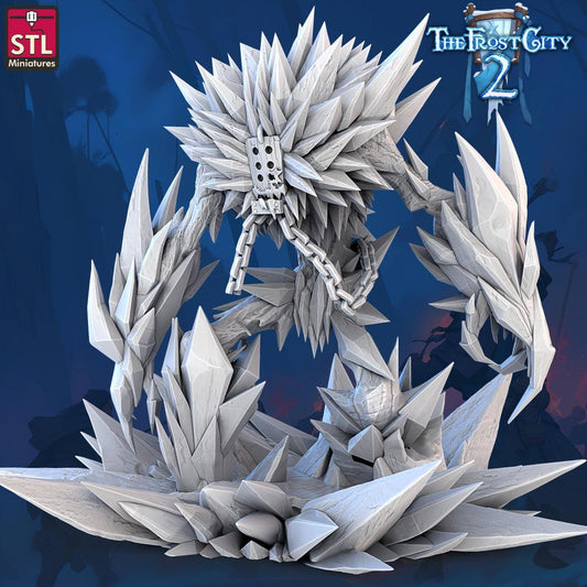 3D Printed STL Miniatures Ice Elementals 28 - 32mm War Gaming D&D - 3D Printing Boss