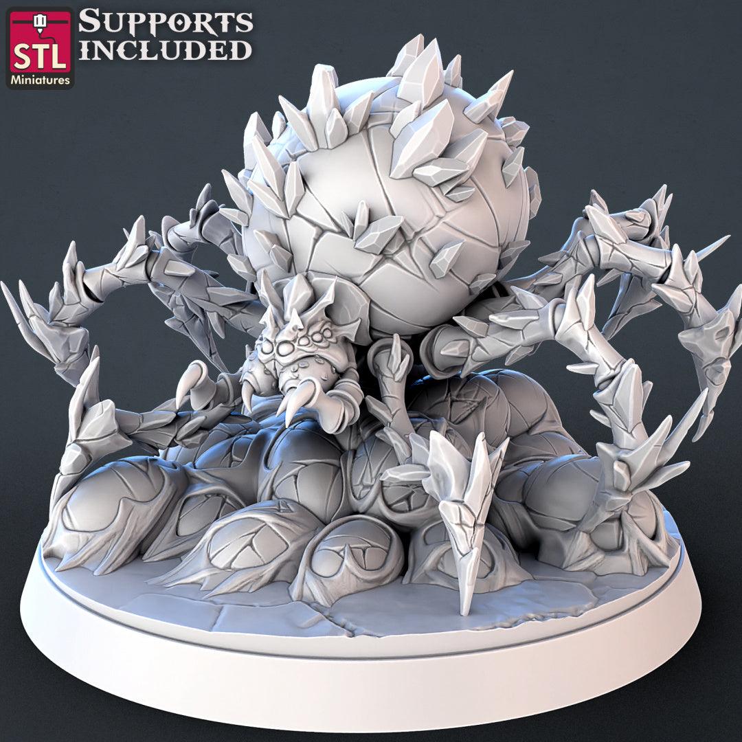 3D Printed STL Miniatures Ice Spiders | 28 - 32mm War Gaming D&D - 3D Printing Boss