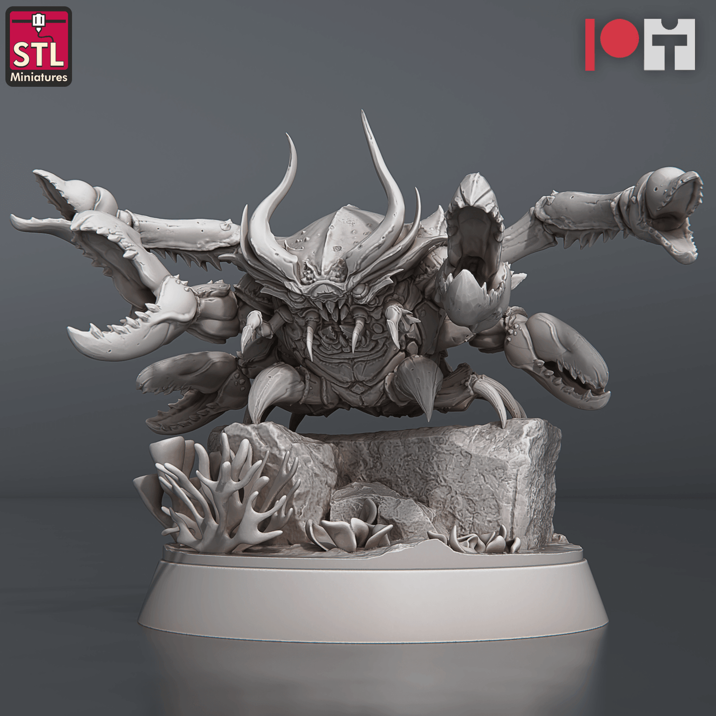 3D Printed STL Miniatures NeverDawn Dark Waters Crabs Set 28 - 32mm War Gaming D&D - 3D Printing Boss