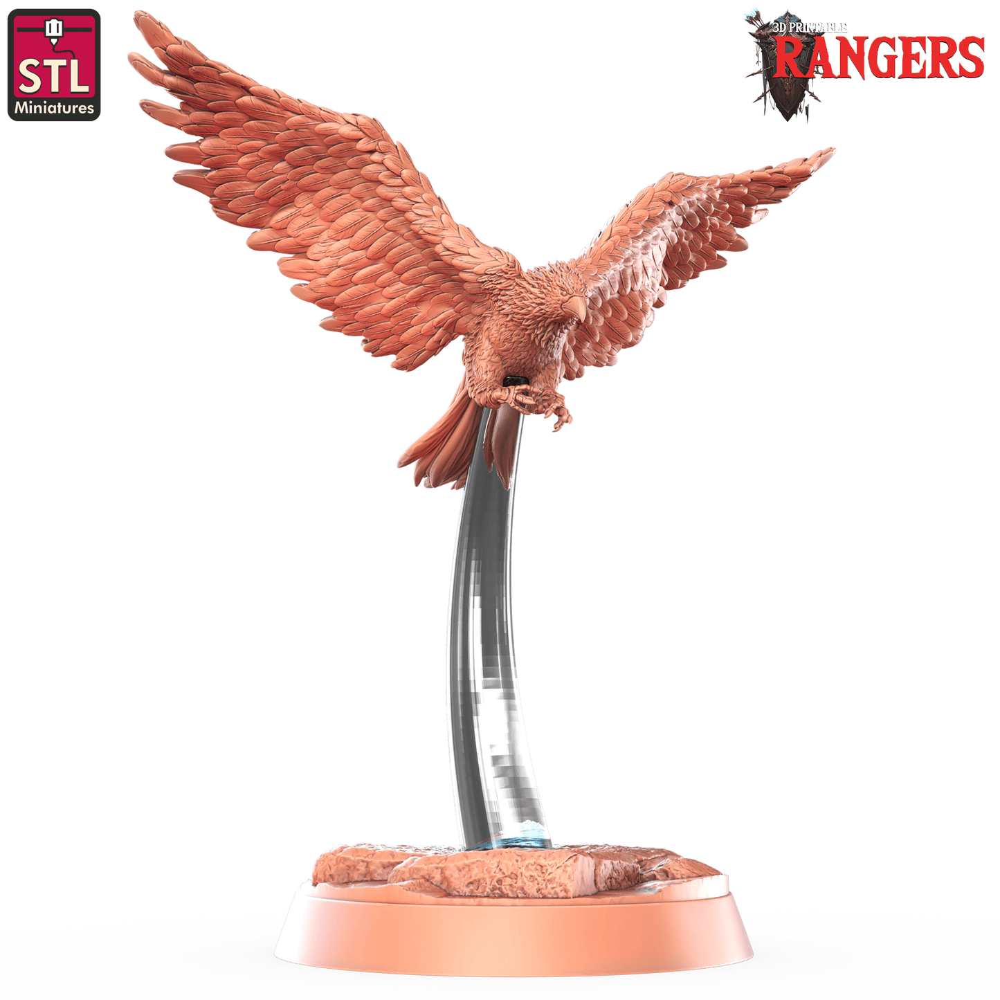3D Printed STL Miniatures Ranger Falcon Set Rangers 28 - 32mm War Gaming D&D - 3D Printing Boss