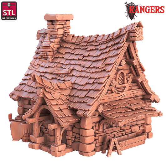 3D Printed STL Miniatures Rangers Small House Set Rangers 28 - 32mm War Gaming D&D - 3D Printing Boss