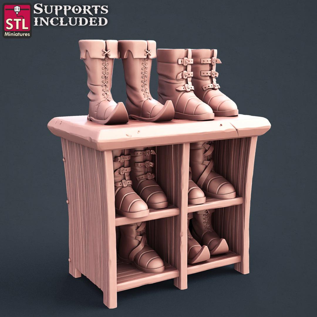 3D Printed STL Miniatures Shoemakers Set 28 - 32mm War Gaming D&D - 3D Printing Boss