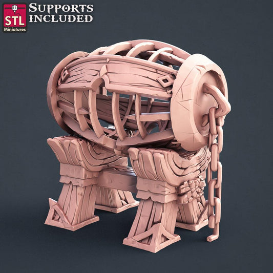 3D Printed STL Miniatures Slave Merchant Set 28 - 32mm War Gaming D&D - 3D Printing Boss