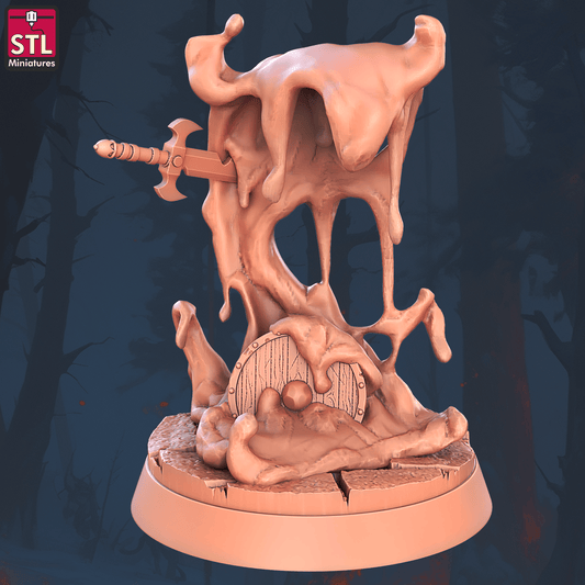 3D Printed STL Miniatures Slimes Set 28 - 32mm War Gaming D&D - 3D Printing Boss