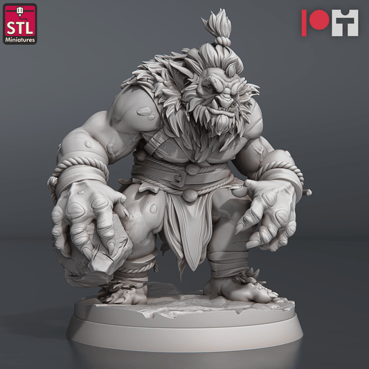 3D Printed STL Miniatures Snow Trolls Set 28 - 32mm War Gaming D&D - 3D Printing Boss