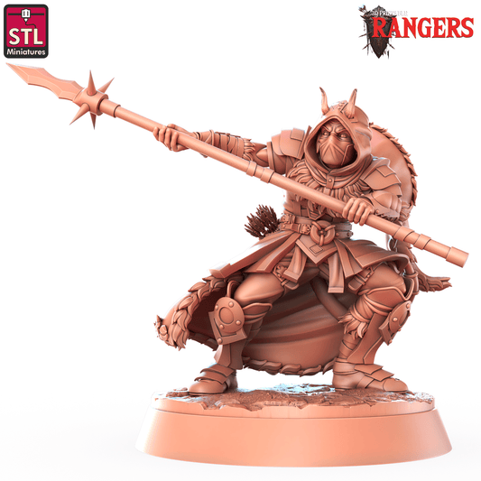 3D Printed STL Miniatures Tiefling Male Ranger Rangers 28 - 32mm War Gaming D&D - 3D Printing Boss
