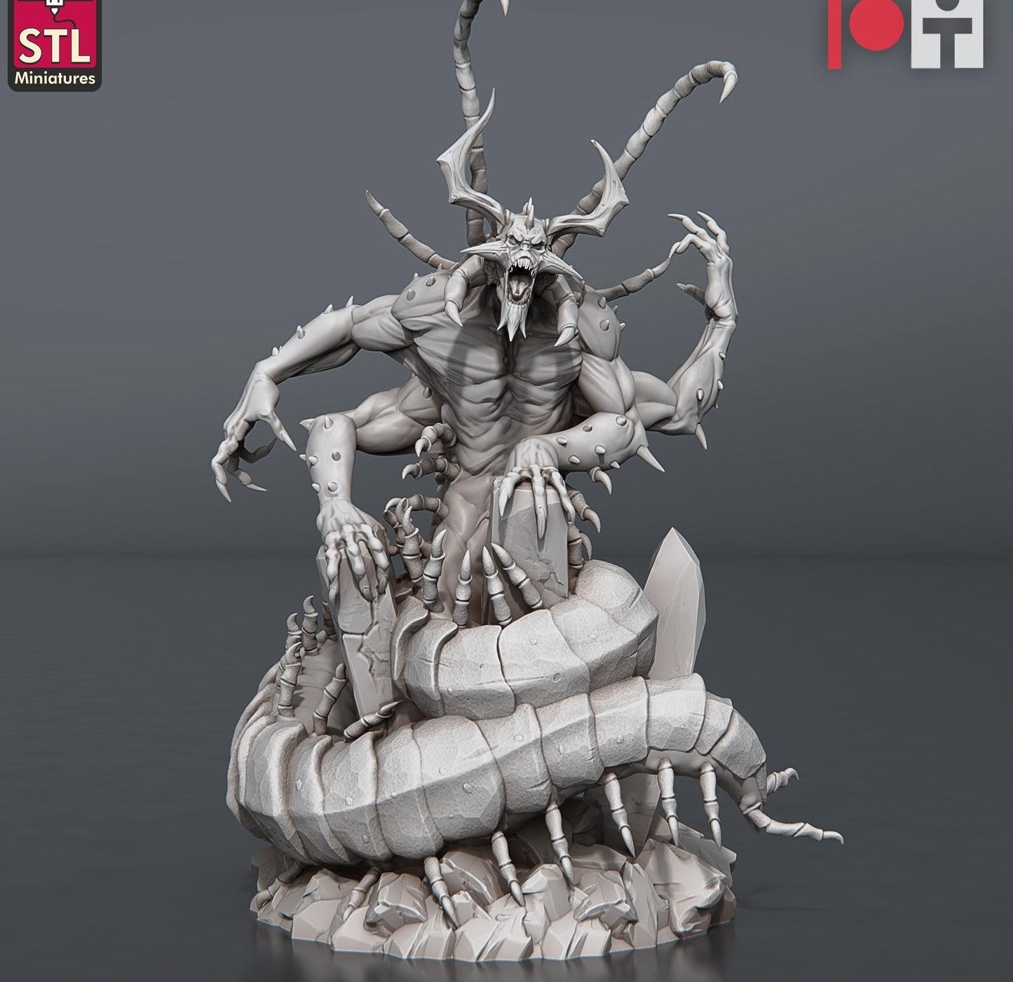 3D Printed STL Miniatures Tiszirain Scalpendra 28 - 32mm War Gaming D&D - 3D Printing Boss