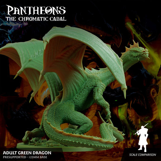 3D Printed Sordane Publishing Adult Green Dragon Pantheons The Chromatic Cabal 28 32mm D&D - 3D Printing Boss