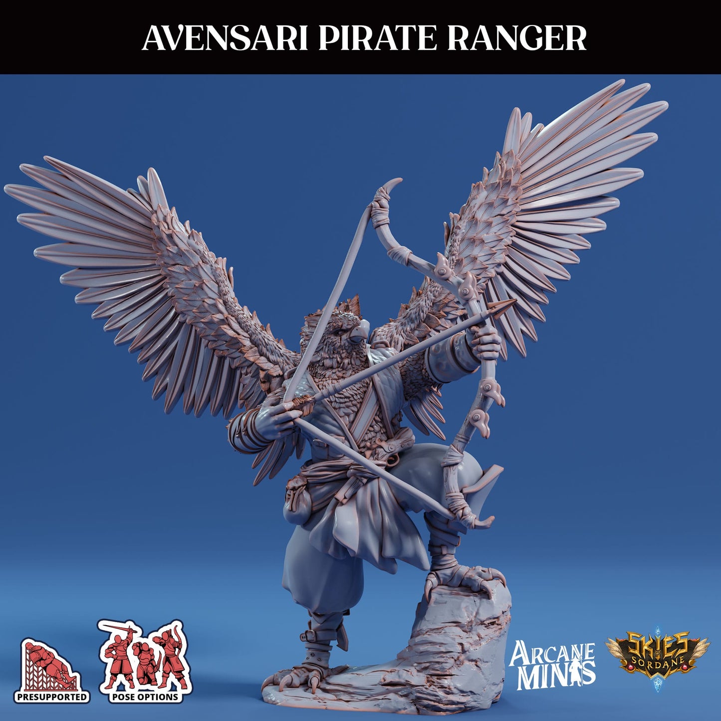 3D Printed Sordane Publishing Arcane Minis Avensari Pirate Ranger Swindler's Luck Part Two 28 32mm D&D - 3D Printing Boss