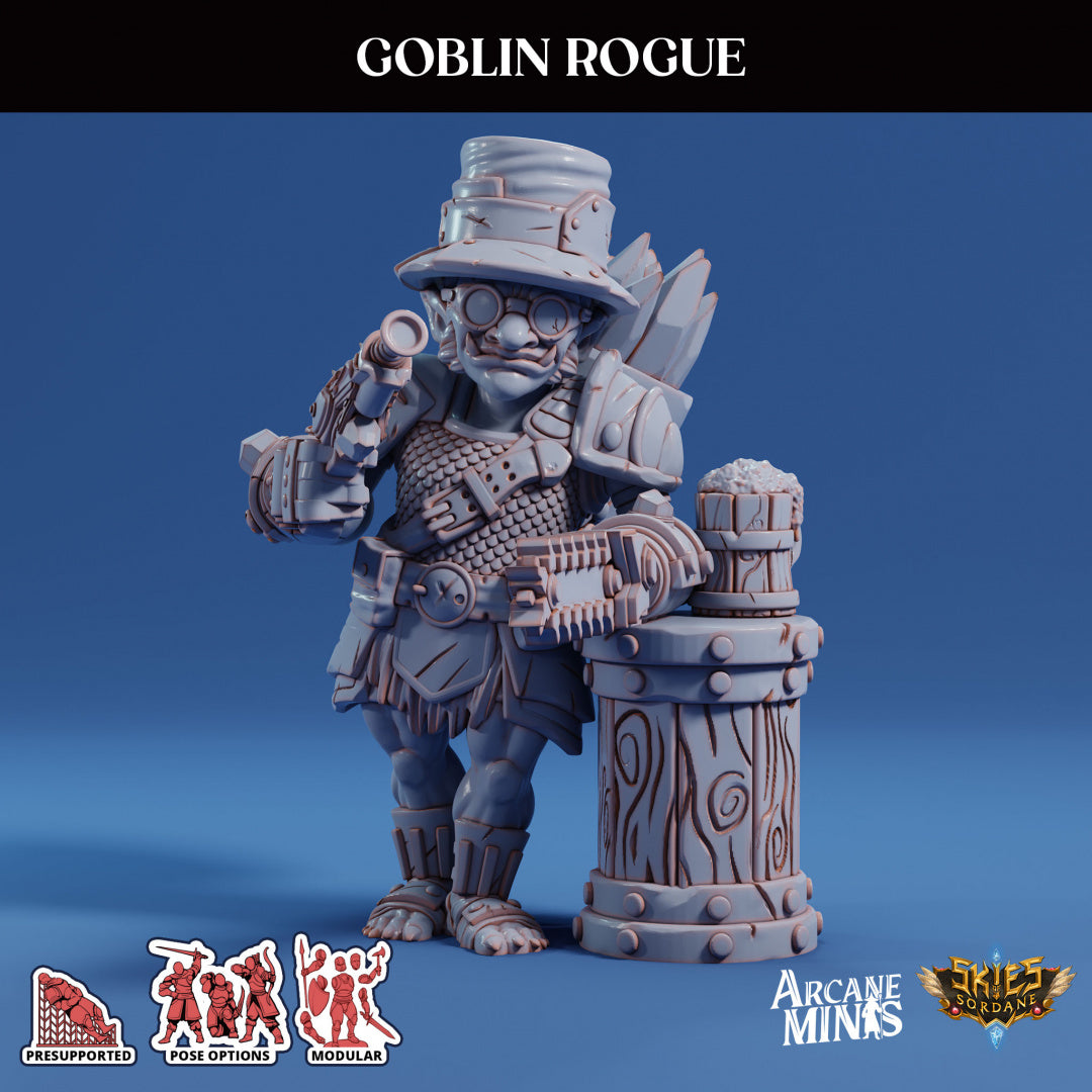 3D Printed Sordane Publishing Arcane Minis Goblin Rogue Scrapper Pirates Set 28 32mm D&D - 3D Printing Boss