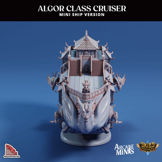 3D Printed Sordane Publishing Arcane Minis Mini Ship - Algor Cruiser 28 32mm D&D - 3D Printing Boss