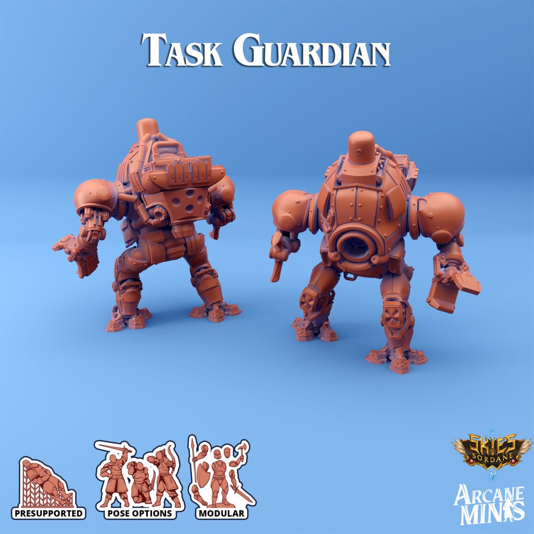 3D Printed Sordane Publishing Arcane Minis Shard Guardian Task Set Shard Guardian Set 28 32mm D&D - 3D Printing Boss