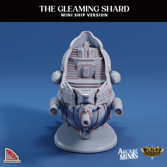3D Printed Sordane Publishing Arcane Minis The Gleaming Shard Mini Ship 28 32mm D&D - 3D Printing Boss