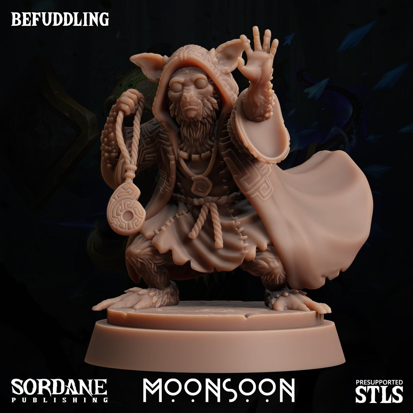 3D Printed Sordane Publishing Befuddling Moonsoon 28 32mm D&D - 3D Printing Boss