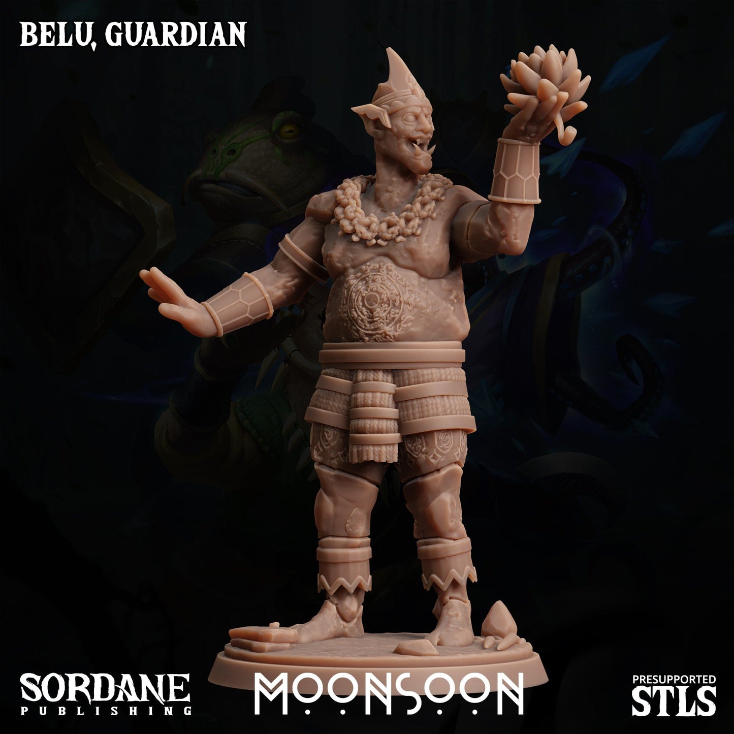 3D Printed Sordane Publishing Belu Guardian Moonsoon 28 32mm D&D - 3D Printing Boss