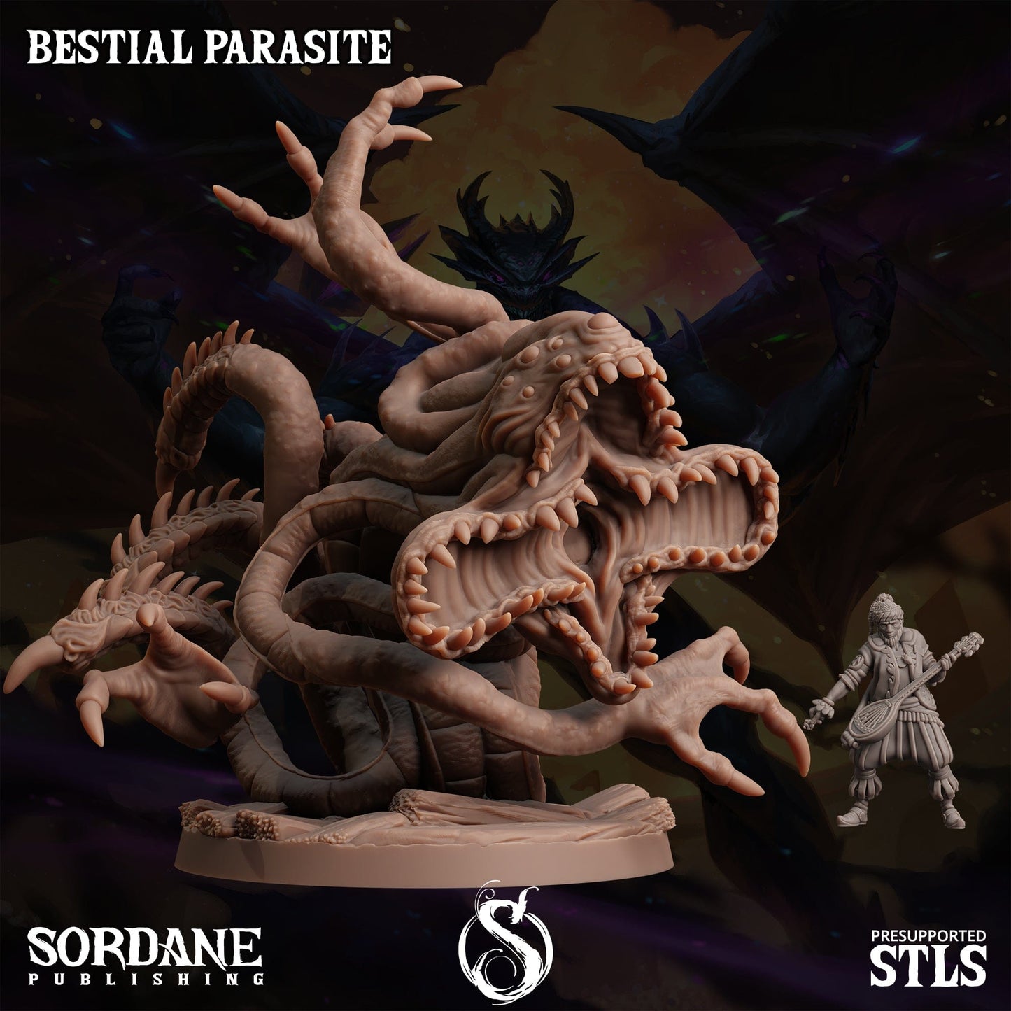 3D Printed Sordane Publishing Bestial Parasite Monster Mayhem II 28 32mm D&D - 3D Printing Boss