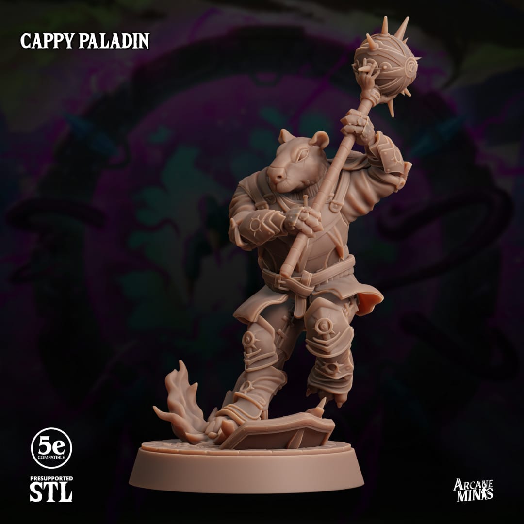 3D Printed Sordane Publishing Cappy Paladin 28 32mm D&D - 3D Printing Boss
