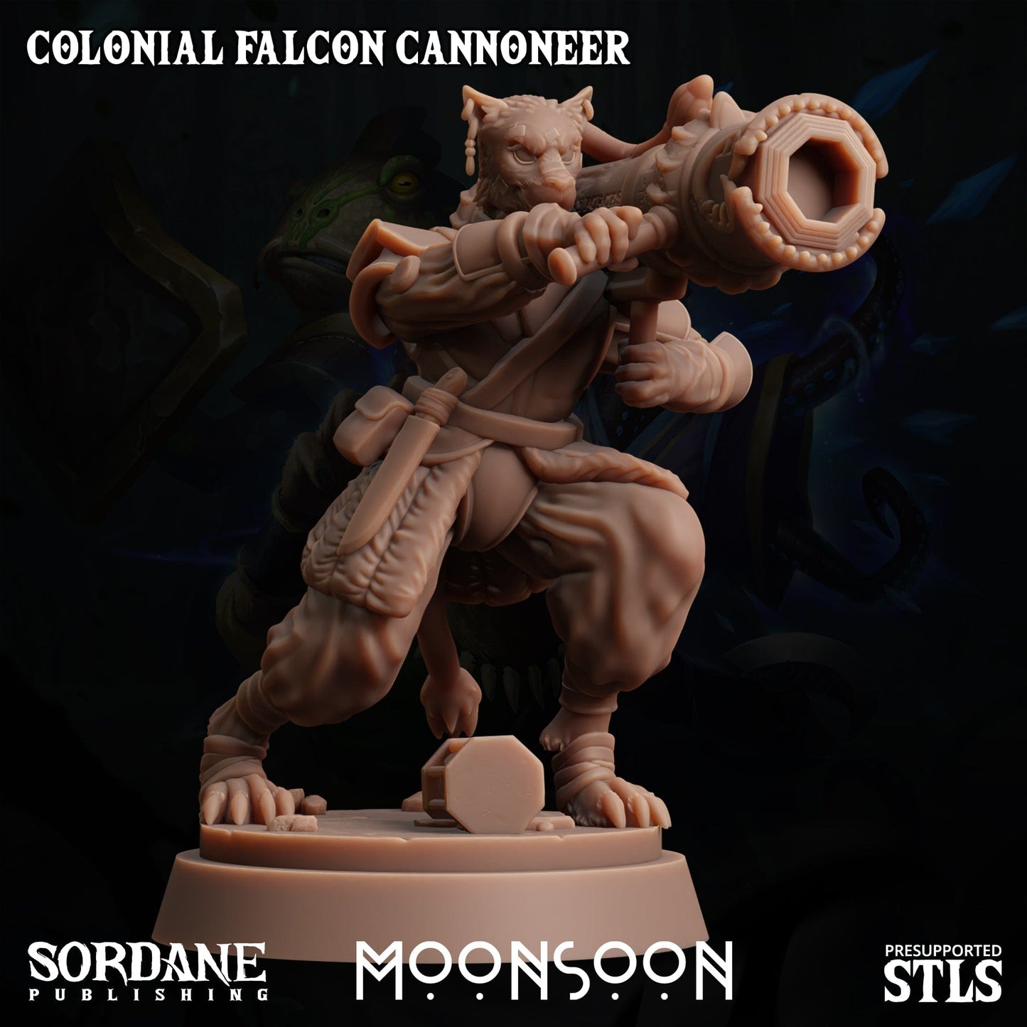 3D Printed Sordane Publishing Colonial Falcon Cannoneer Moonsoon 28 32mm D&D - 3D Printing Boss