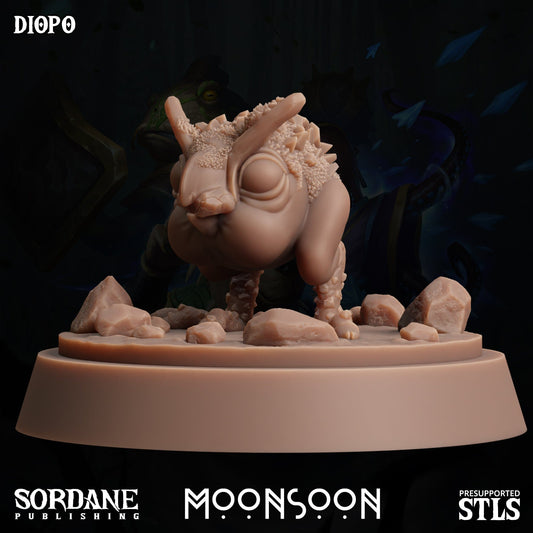 3D Printed Sordane Publishing Diopo Moonsoon 28 32mm D&D - 3D Printing Boss